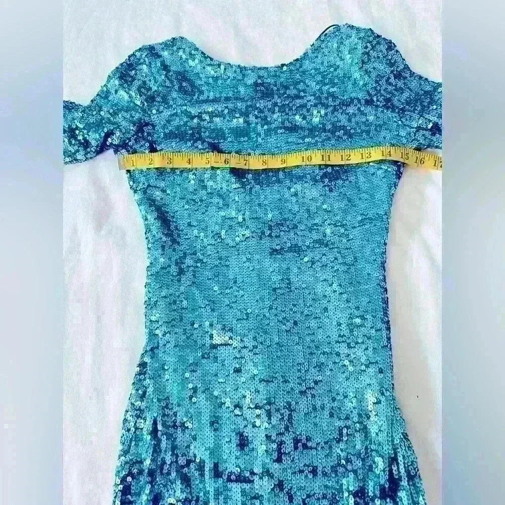 Dress The Population Emery Long Sleeve Sequin Body-Con Dress Size XS